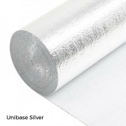 Unibase Silver - 2mm Cushion Underlay with Vapour Barrier - 1m x 15m x ...