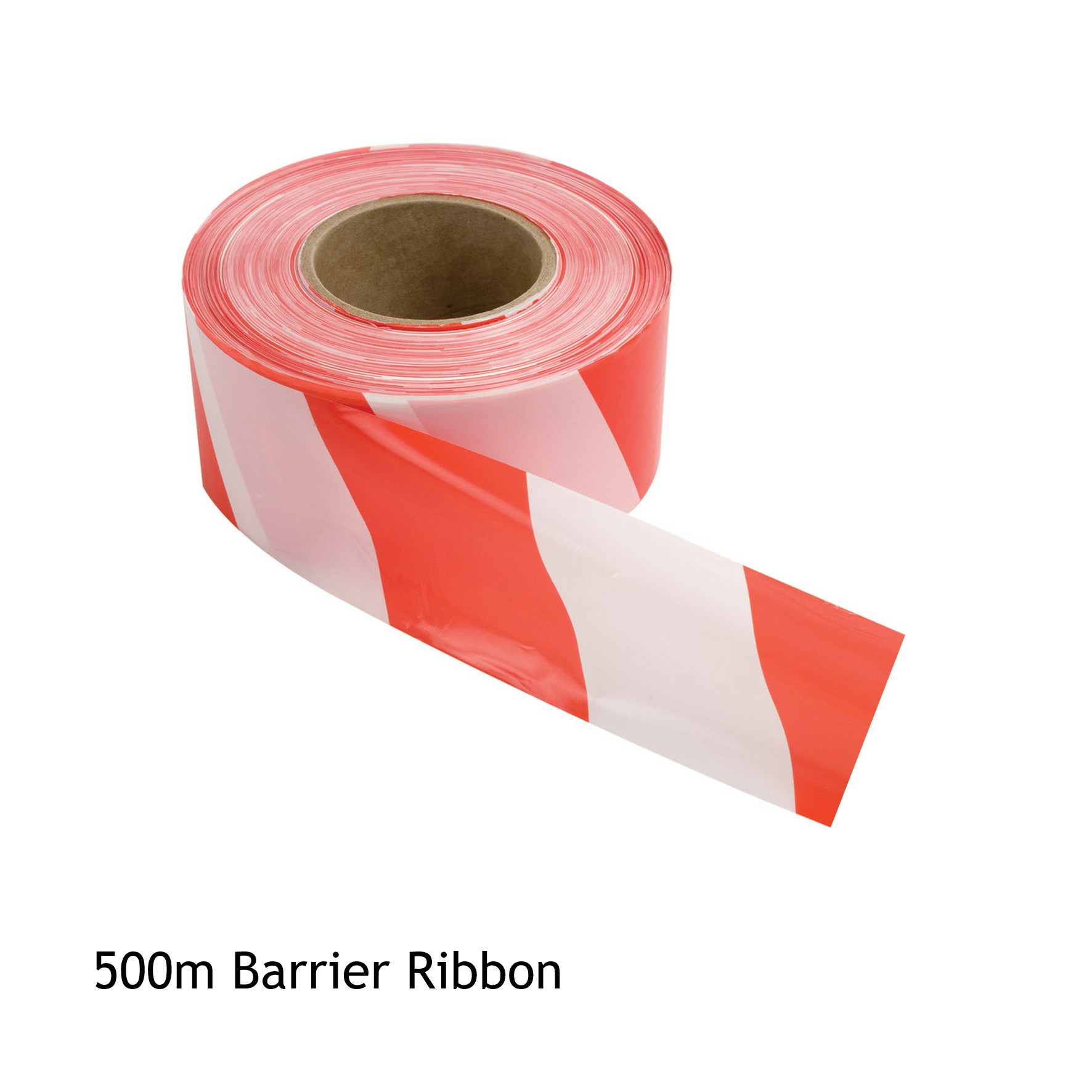 Barrier Ribbon - Red & White - 75mm x 500m | Floorstock Ltd