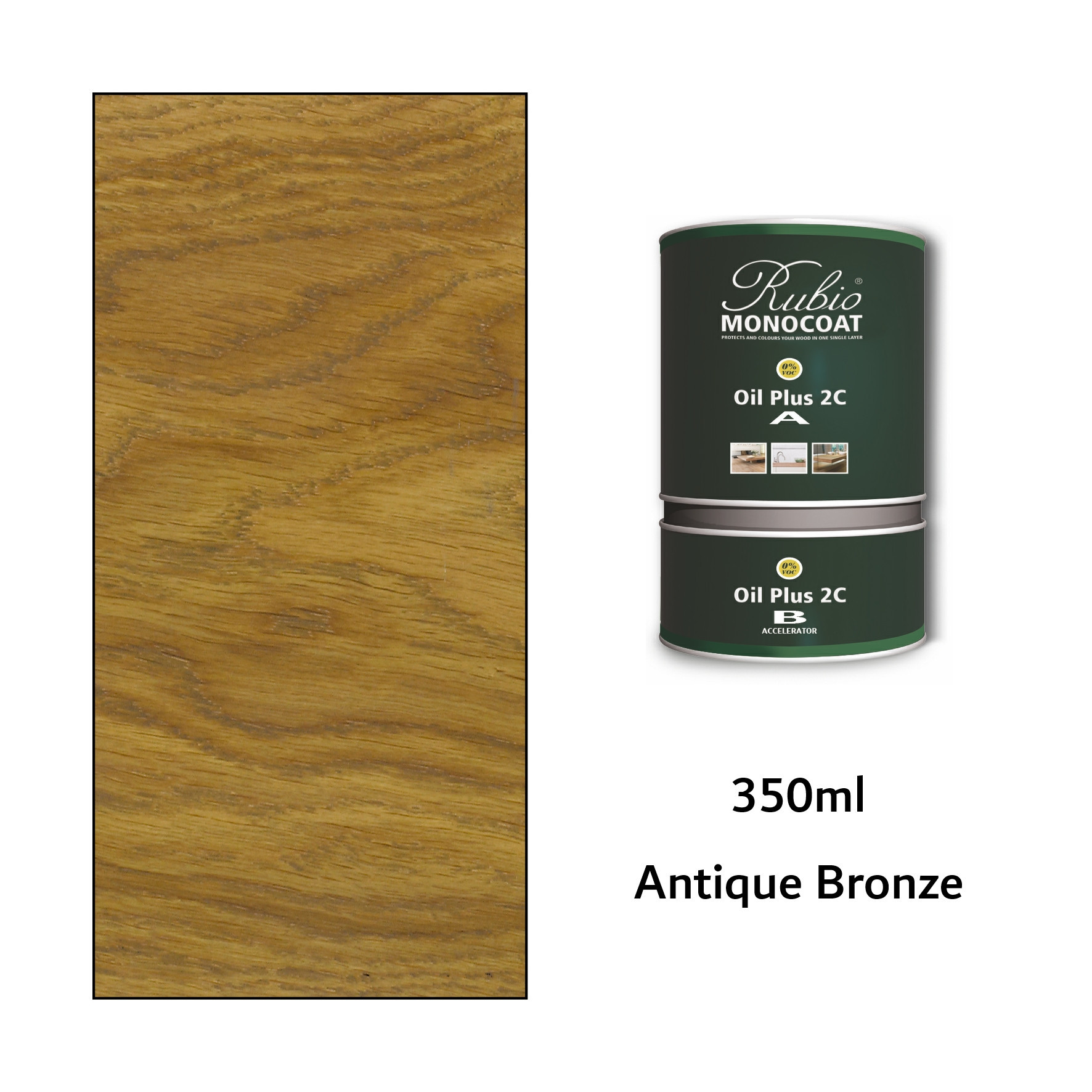 Rubio Monocoat - 350ml Oil Plus 2C - (Part A and B) - Antique Bronze ...